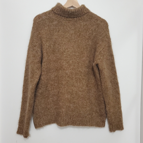 Kaffe Medium Wool Mix Sweater Kasarla Roll Neck Pullover Brown Knit Turtleneck - Picture 6 of 15